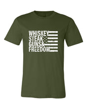 Cargar imagen en el visor de la galería, Whiskey Steak Guns &amp; Freedom Tee
