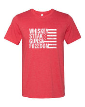 Cargar imagen en el visor de la galería, Whiskey Steak Guns &amp; Freedom Tee
