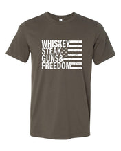 Load image into Gallery viewer, Whiskey Steak Guns &amp; Freedom Tee
