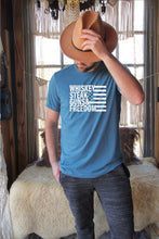 Cargar imagen en el visor de la galería, Whiskey Steak Guns &amp; Freedom Tee
