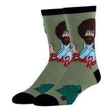 Load image into Gallery viewer, Painting Bob Ross - Men&#39;s Cotton Crew Funny Socks
