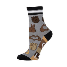 Load image into Gallery viewer, One Love - Women&#39;s Emoji Cotton Crew Socks
