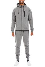 Cargar imagen en el visor de la galería, Mens Full Zip Sweat Pant Sweat Set
