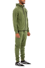 Cargar imagen en el visor de la galería, Mens Full Zip Sweat Pant Sweat Set
