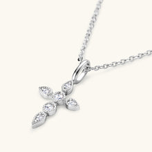 Cargar imagen en el visor de la galería, 925 Sterling Silver Moissanite Cross Pendant Necklace
