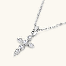 Load image into Gallery viewer, 925 Sterling Silver Moissanite Cross Pendant Necklace
