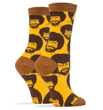 Load image into Gallery viewer, Bob Ross Flash Mob - Women&#39;s Funny Crew Socks
