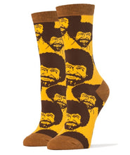 Load image into Gallery viewer, Bob Ross Flash Mob - Women&#39;s Funny Crew Socks
