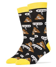 Cargar imagen en el visor de la galería, Poop - Men&#39;s Emoji Cotton Crew Funny Socks
