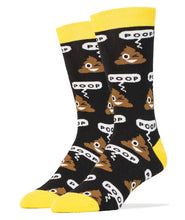 Load image into Gallery viewer, Poop - Men&#39;s Emoji Cotton Crew Funny Socks
