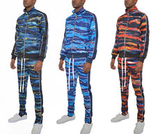 Cargar imagen en el visor de la galería, MENS PRINT FULL ZIP TRACK SUIT SET
