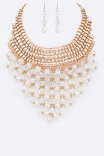 Load image into Gallery viewer, Statement Glass Bib Necklace Set
