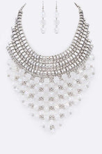 Load image into Gallery viewer, Statement Glass Bib Necklace Set
