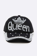Cargar imagen en el visor de la galería, QUEEN Crystal Embellished Denim Cap
