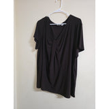 Cato Women's Black Short Sleeve Top - PREOWNED
