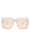 Oversize Square Large Cut-Out Fashion Sunglasses