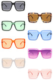 Oversize Square Large Cut-Out Fashion Sunglasses