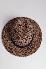 Load image into Gallery viewer, LEOPARD PRINT GATSBY STYLE FEDORA
