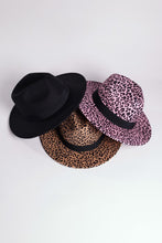 Load image into Gallery viewer, LEOPARD PRINT GATSBY STYLE FEDORA
