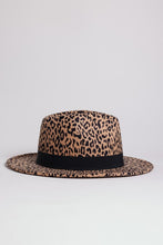 Load image into Gallery viewer, LEOPARD PRINT GATSBY STYLE FEDORA
