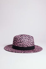 Load image into Gallery viewer, LEOPARD PRINT GATSBY STYLE FEDORA
