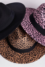 Load image into Gallery viewer, LEOPARD PRINT GATSBY STYLE FEDORA
