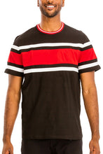 Cargar imagen en el visor de la galería, COTTON THREE STRIPE TSHIRT
