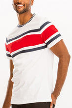 Cargar imagen en el visor de la galería, COTTON THREE STRIPE TSHIRT
