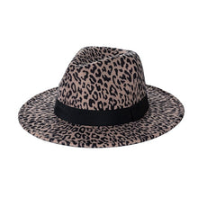 Load image into Gallery viewer, LEOPARD PRINT GATSBY STYLE FEDORA
