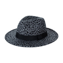 Load image into Gallery viewer, LEOPARD PRINT GATSBY STYLE FEDORA

