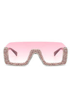 Load image into Gallery viewer, Square Half Frame Oversize Fashion Sunglasses
