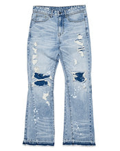 Cargar imagen en el visor de la galería, KNEE DESTROYED SLIM FLARE DENIM
