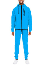 Cargar imagen en el visor de la galería, Mens Full Zip Sweat Pant Sweat Set
