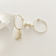 Load image into Gallery viewer, Magic Charm Bunny Hoops
