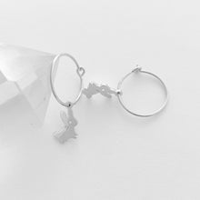 Load image into Gallery viewer, Magic Charm Bunny Hoops
