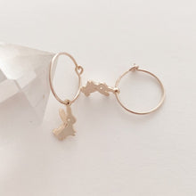 Load image into Gallery viewer, Magic Charm Bunny Hoops
