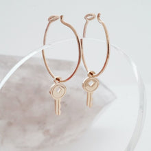 Load image into Gallery viewer, Magic Charm Key Hoops
