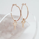 Magic Charm Key Hoops