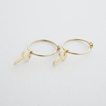 Load image into Gallery viewer, Magic Charm Key Hoops
