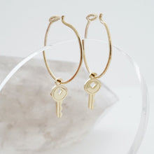 Load image into Gallery viewer, Magic Charm Key Hoops
