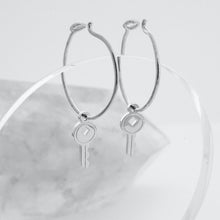 Load image into Gallery viewer, Magic Charm Key Hoops
