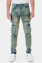 Load image into Gallery viewer, MULTI CARGO SLIM STRAIGHT DENIM
