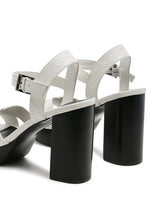 Cargar imagen en el visor de la galería, RAG&amp;CO CHYPRE HIGH HEELED BLOCK SANDAL IN TAN
