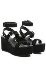 Cargar imagen en el visor de la galería, RAG&amp;CO PORTIA LEATHER WEDGE SANDAL
