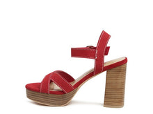 Cargar imagen en el visor de la galería, RAG&amp;CO CHOUPETTE SUEDE LEATHER BLOCK HEELED SANDAL
