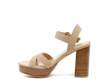 Cargar imagen en el visor de la galería, RAG&amp;CO CHOUPETTE SUEDE LEATHER BLOCK HEELED SANDAL
