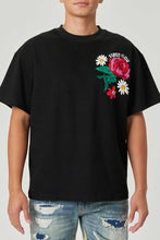 Load image into Gallery viewer, Flower Embroidered Puff Tee
