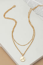 Load image into Gallery viewer, zodiac sign pendant necklace with rhinestones
