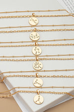 Load image into Gallery viewer, zodiac sign pendant necklace with rhinestones
