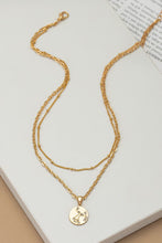 Load image into Gallery viewer, zodiac sign pendant necklace with rhinestones
